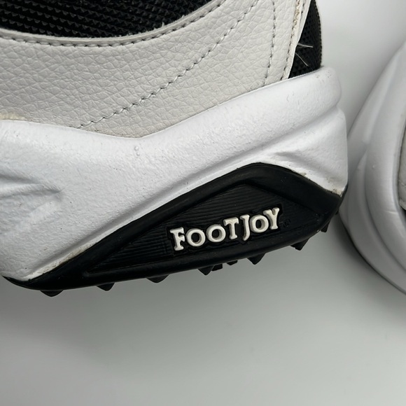 Footjoy Greenjoys 45335 Men's White Synthetic Leather Lace Up Golf Shoes Size 10 - Picture 2 of 8